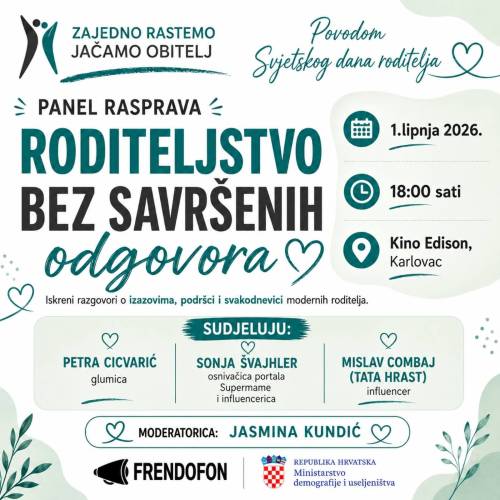Roditeljstvo bez savršenih odgovora: večer iskrenog razgovora o izazovima roditeljstva